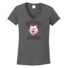 Ladies Heavy Cotton ™ 100% Cotton V Neck T Shirt Thumbnail
