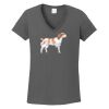 Ladies Heavy Cotton ™ 100% Cotton V Neck T Shirt Thumbnail
