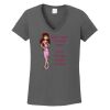 Ladies Heavy Cotton ™ 100% Cotton V Neck T Shirt Thumbnail