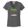Ladies Heavy Cotton ™ 100% Cotton V Neck T Shirt Thumbnail