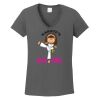 Ladies Heavy Cotton ™ 100% Cotton V Neck T Shirt Thumbnail