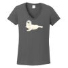 Ladies Heavy Cotton ™ 100% Cotton V Neck T Shirt Thumbnail