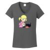 Ladies Heavy Cotton ™ 100% Cotton V Neck T Shirt Thumbnail