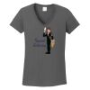 Ladies Heavy Cotton ™ 100% Cotton V Neck T Shirt Thumbnail