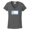 Ladies Heavy Cotton ™ 100% Cotton V Neck T Shirt Thumbnail
