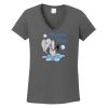 Ladies Heavy Cotton ™ 100% Cotton V Neck T Shirt Thumbnail