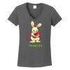 Ladies Heavy Cotton ™ 100% Cotton V Neck T Shirt Thumbnail