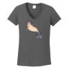 Ladies Heavy Cotton ™ 100% Cotton V Neck T Shirt Thumbnail