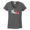 Ladies Heavy Cotton ™ 100% Cotton V Neck T Shirt Thumbnail