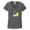 Ladies Heavy Cotton ™ 100% Cotton V Neck T Shirt Thumbnail