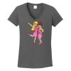 Ladies Heavy Cotton ™ 100% Cotton V Neck T Shirt Thumbnail