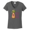 Ladies Heavy Cotton ™ 100% Cotton V Neck T Shirt Thumbnail
