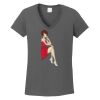 Ladies Heavy Cotton ™ 100% Cotton V Neck T Shirt Thumbnail