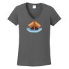 Ladies Heavy Cotton ™ 100% Cotton V Neck T Shirt Thumbnail