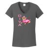 Ladies Heavy Cotton ™ 100% Cotton V Neck T Shirt Thumbnail