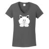 Ladies Heavy Cotton ™ 100% Cotton V Neck T Shirt Thumbnail