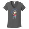 Ladies Heavy Cotton ™ 100% Cotton V Neck T Shirt Thumbnail
