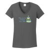 Ladies Heavy Cotton ™ 100% Cotton V Neck T Shirt Thumbnail