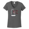 Ladies Heavy Cotton ™ 100% Cotton V Neck T Shirt Thumbnail