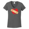 Ladies Heavy Cotton ™ 100% Cotton V Neck T Shirt Thumbnail