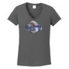 Ladies Heavy Cotton ™ 100% Cotton V Neck T Shirt Thumbnail