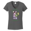 Ladies Heavy Cotton ™ 100% Cotton V Neck T Shirt Thumbnail