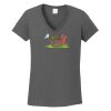 Ladies Heavy Cotton ™ 100% Cotton V Neck T Shirt Thumbnail