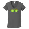 Ladies Heavy Cotton ™ 100% Cotton V Neck T Shirt Thumbnail
