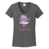 Ladies Heavy Cotton ™ 100% Cotton V Neck T Shirt Thumbnail