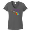 Ladies Heavy Cotton ™ 100% Cotton V Neck T Shirt Thumbnail