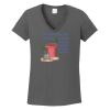 Ladies Heavy Cotton ™ 100% Cotton V Neck T Shirt Thumbnail