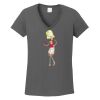 Ladies Heavy Cotton ™ 100% Cotton V Neck T Shirt Thumbnail