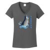 Ladies Heavy Cotton ™ 100% Cotton V Neck T Shirt Thumbnail