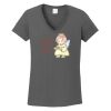 Ladies Heavy Cotton ™ 100% Cotton V Neck T Shirt Thumbnail