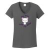 Ladies Heavy Cotton ™ 100% Cotton V Neck T Shirt Thumbnail