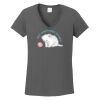 Ladies Heavy Cotton ™ 100% Cotton V Neck T Shirt Thumbnail