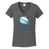Ladies Heavy Cotton ™ 100% Cotton V Neck T Shirt Thumbnail