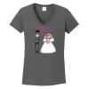 Ladies Heavy Cotton ™ 100% Cotton V Neck T Shirt Thumbnail