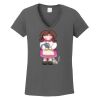 Ladies Heavy Cotton ™ 100% Cotton V Neck T Shirt Thumbnail
