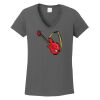 Ladies Heavy Cotton ™ 100% Cotton V Neck T Shirt Thumbnail