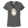 Ladies Heavy Cotton ™ 100% Cotton V Neck T Shirt Thumbnail