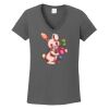 Ladies Heavy Cotton ™ 100% Cotton V Neck T Shirt Thumbnail