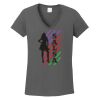 Ladies Heavy Cotton ™ 100% Cotton V Neck T Shirt Thumbnail