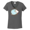 Ladies Heavy Cotton ™ 100% Cotton V Neck T Shirt Thumbnail