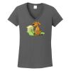 Ladies Heavy Cotton ™ 100% Cotton V Neck T Shirt Thumbnail