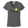 Ladies Heavy Cotton ™ 100% Cotton V Neck T Shirt Thumbnail