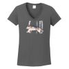 Ladies Heavy Cotton ™ 100% Cotton V Neck T Shirt Thumbnail