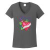 Ladies Heavy Cotton ™ 100% Cotton V Neck T Shirt Thumbnail