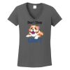 Ladies Heavy Cotton ™ 100% Cotton V Neck T Shirt Thumbnail