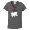 Ladies Heavy Cotton ™ 100% Cotton V Neck T Shirt Thumbnail